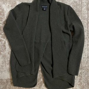 Olive Green Cardigan split back